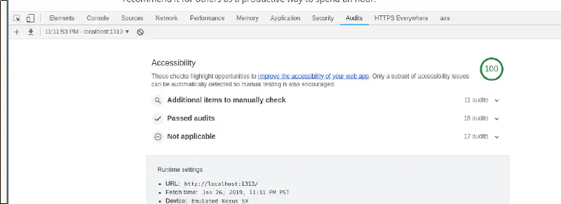 Google Chrome Accessibility Audit Green Health